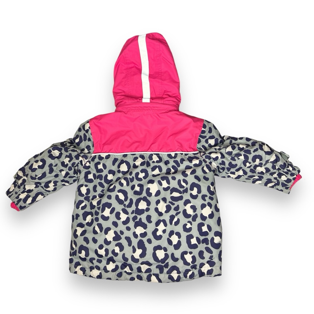 Mini Boden Toddler Girls All Weather Snow Ski Jacket size 2-3Y Leopard Lined - Picture 2 of 11